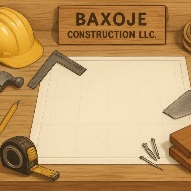 Original JustKansas illustration for Baxoje Construction LLC.