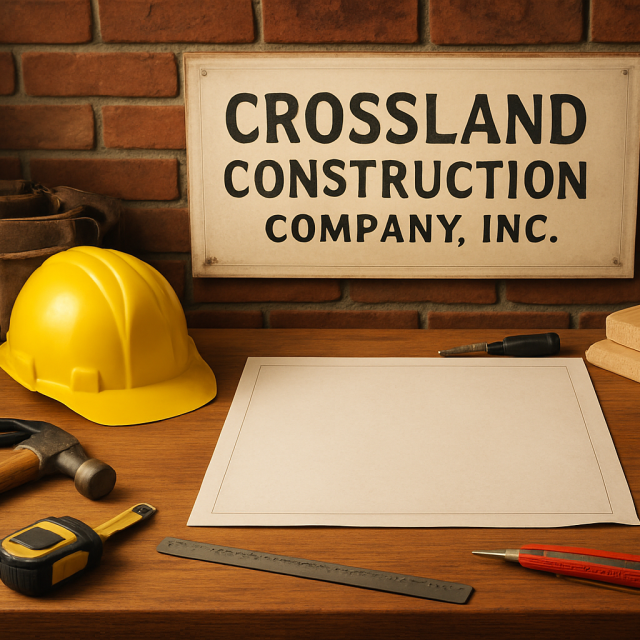 Original JustKansas illustration for Crossland Construction Company, Inc.