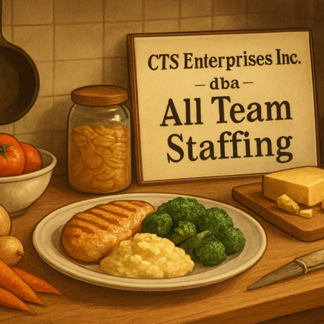 Original JustKansas illustration for CTS Enterprises Inc. dba All Team Staffing