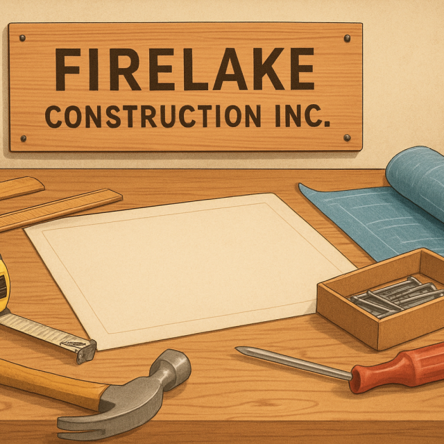 Original JustKansas illustration for Firelake Construction Inc.