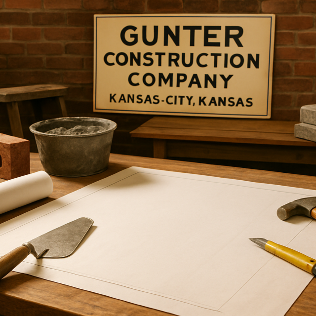Original JustKansas illustration for Gunter Construction Company