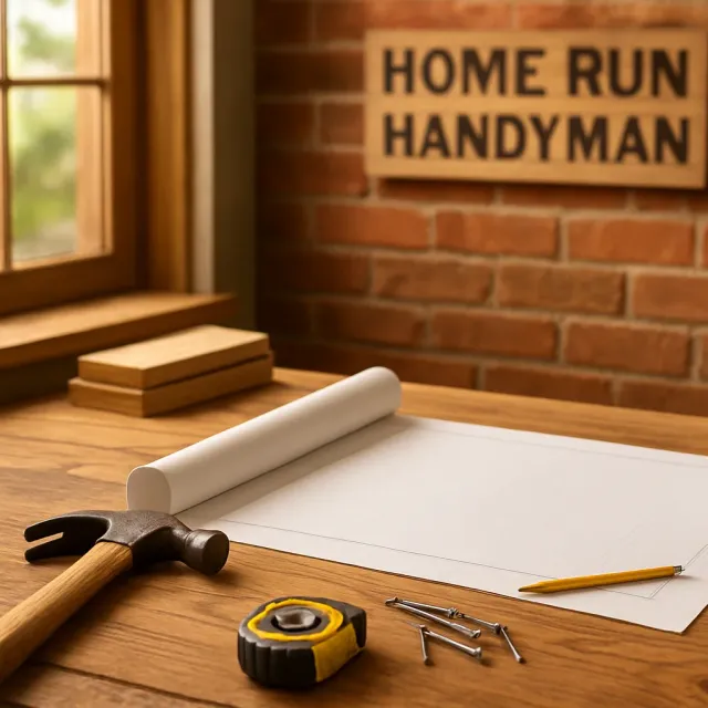 Original JustKansas illustration for Home Run Handyman