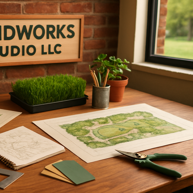 Original JustKansas illustration for Landworks Studio LLC