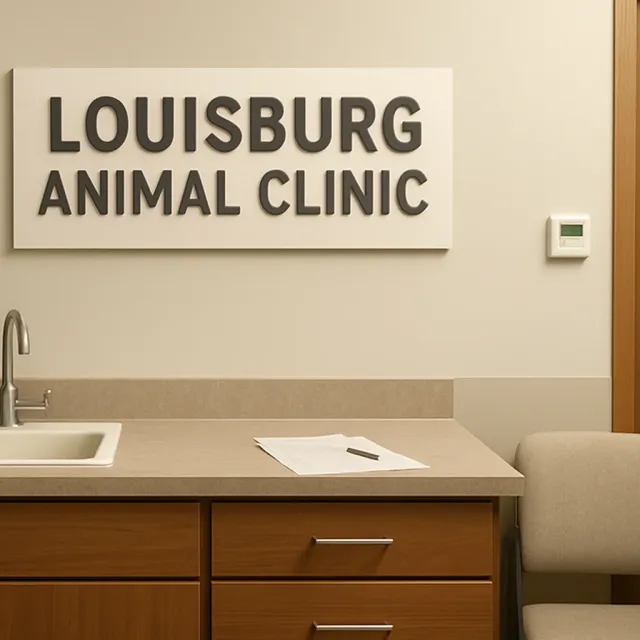 Original JustKansas illustration for Louisburg Animal Clinic
