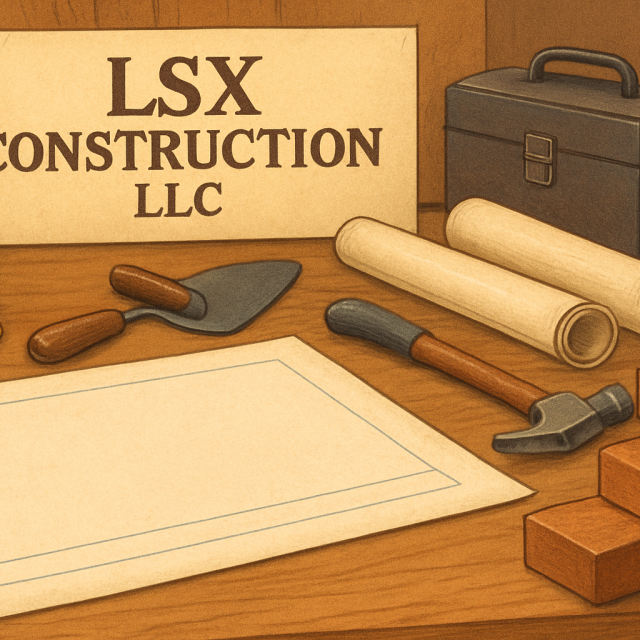 Original JustKansas illustration for LSX Construction LLC