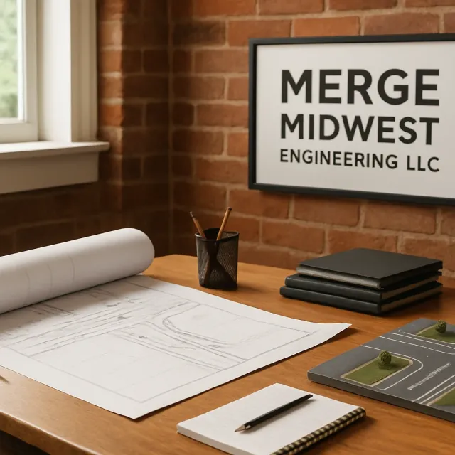 Original JustKansas illustration for Merge Midwest Engineering LLC