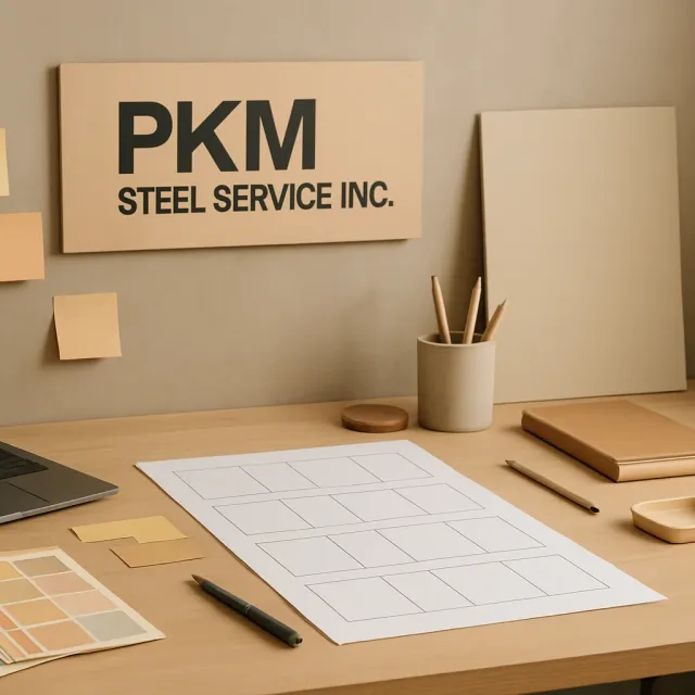 Original JustKansas illustration for PKM Steel Service Inc.