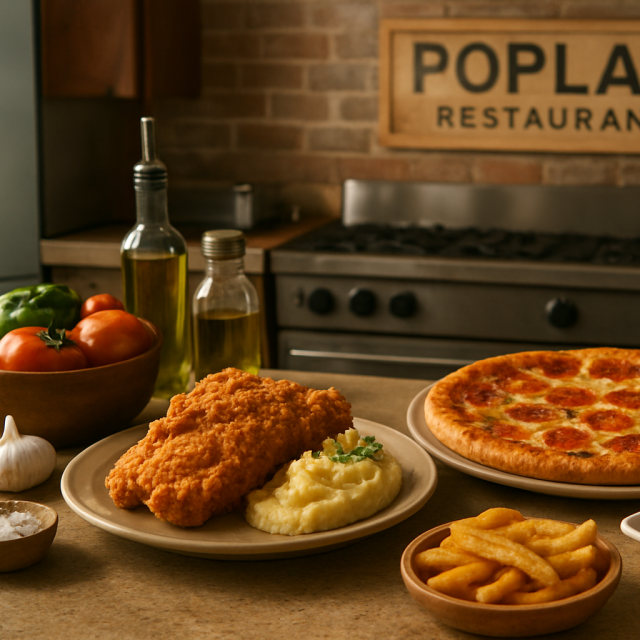 Original JustKansas illustration for Poplar Restaurant