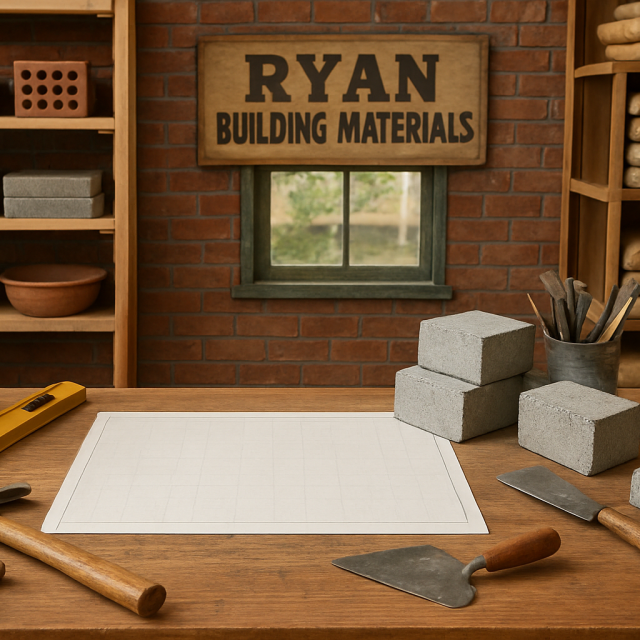 Original JustKansas illustration for Ryan Building Materials, LLC
