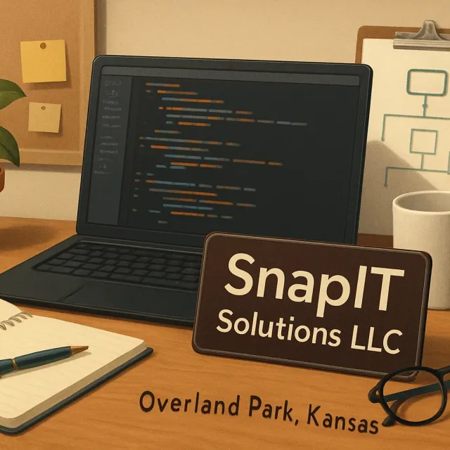 Original JustKansas illustration for SnapIT Solutions LLC