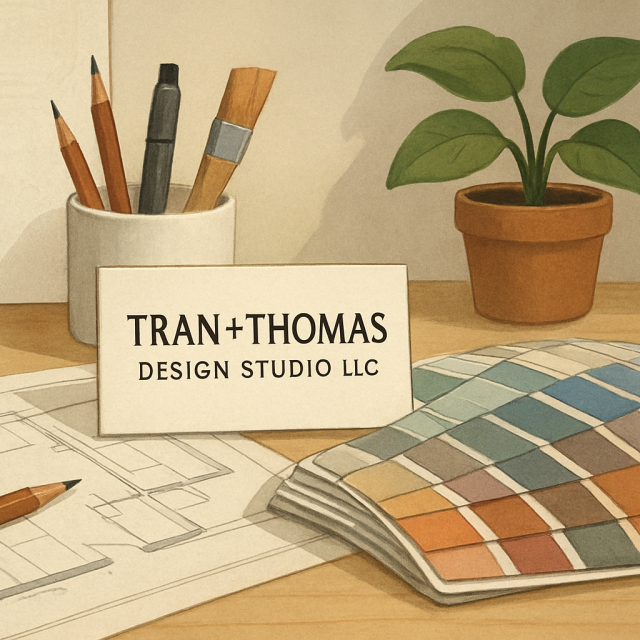 Original JustKansas illustration for Tran + Thomas Design Studio LLC