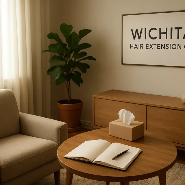Original JustKansas illustration for Wichita Hair Extension Co.