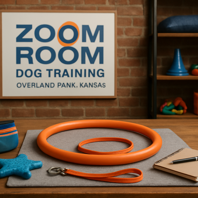 Original JustKansas illustration for Zoom Room Dog Training