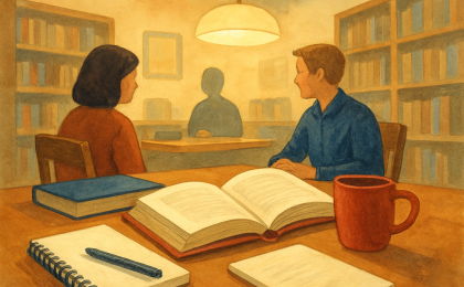 Original JustKansas illustration for Book Club in the Kettle