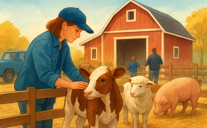 Original JustKansas illustration for FFA Petting Zoo