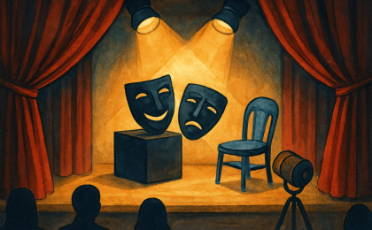 Original JustKansas illustration for KU Theatre & Dance Rally