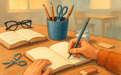 Original JustKansas illustration for Oct 15, 2026: Library Skills Workshops at Watson Library