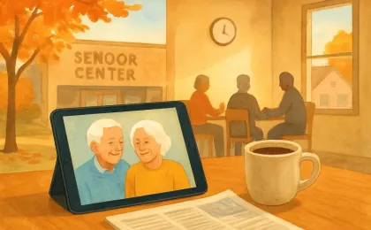 Original JustKansas illustration for Senior Tuesdays and Thursdays