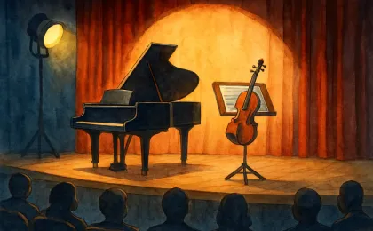 Original JustKansas illustration for Faculty Showcase Recital