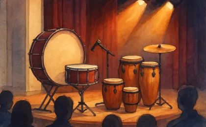 Original JustKansas illustration for Percussionist Performance