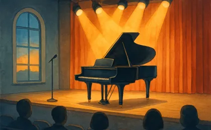 Original JustKansas illustration for Piano Recital