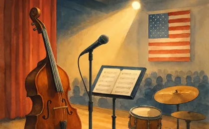 Original JustKansas illustration for September 11 25th Anniversary Remembrance Performance at Robert J. Dole Institute of Politics