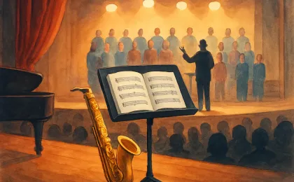 Original JustKansas illustration for All-State Choir Prep Days at Murphy Hall