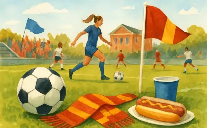 Original JustKansas illustration for KU Womens Soccer vs Iowa State