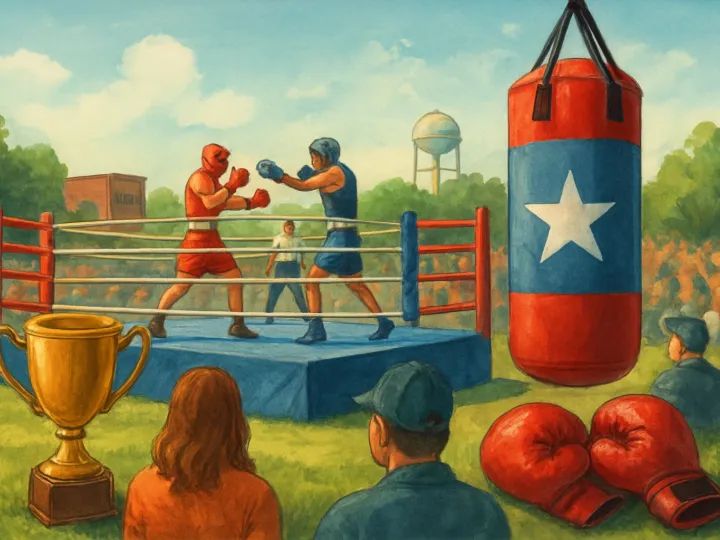 Original JustKansas illustration for 2026 USA Boxing Junior Olympics & Summer Festival