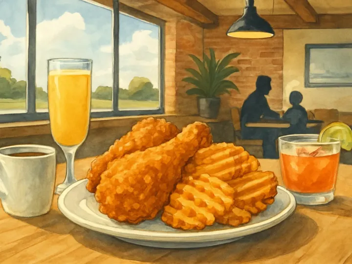 Original JustKansas illustration for Father's Day Brunch at Chicken N Pickle