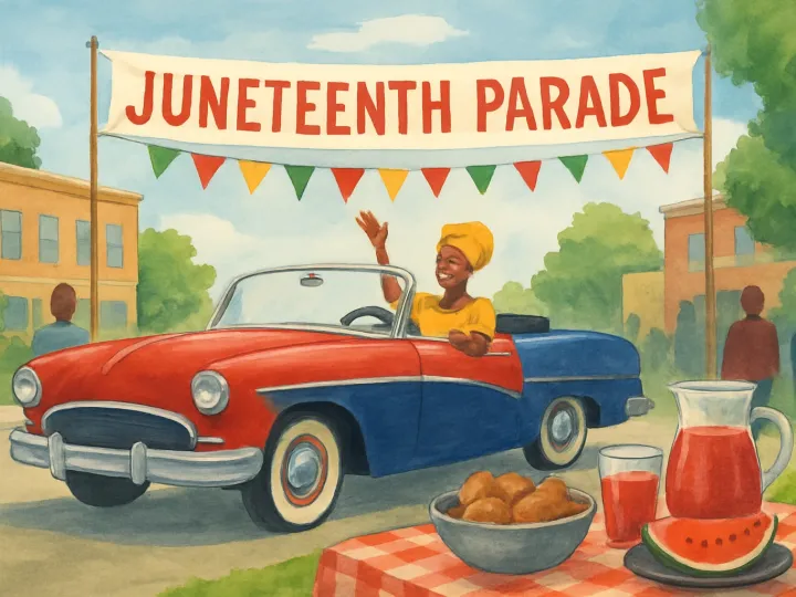 Original JustKansas illustration for Historic Juneteenth Parade