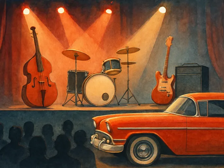 Original JustKansas illustration for Kustom Kemps of America (KKOA) Leadsled Spectacular Car Show