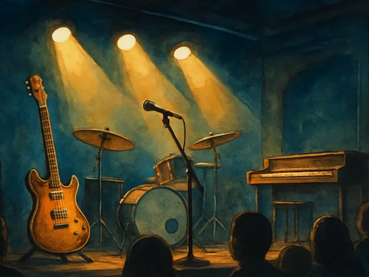 Original JustKansas illustration for Michael Pierce Band