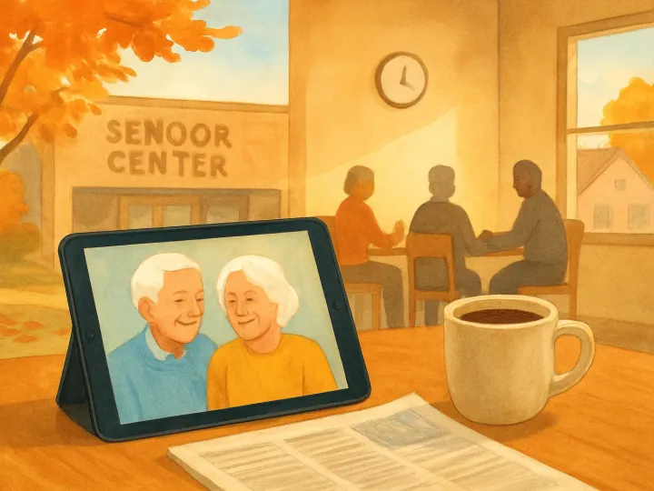 Original JustKansas illustration for Senior Tuesdays and Thursdays