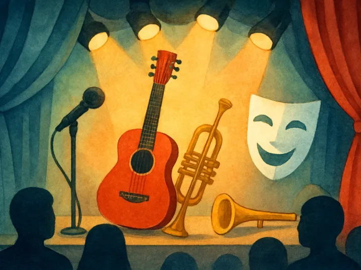 Original JustKansas illustration for 2026 Lenexa–Shawnee Music & Arts Festival