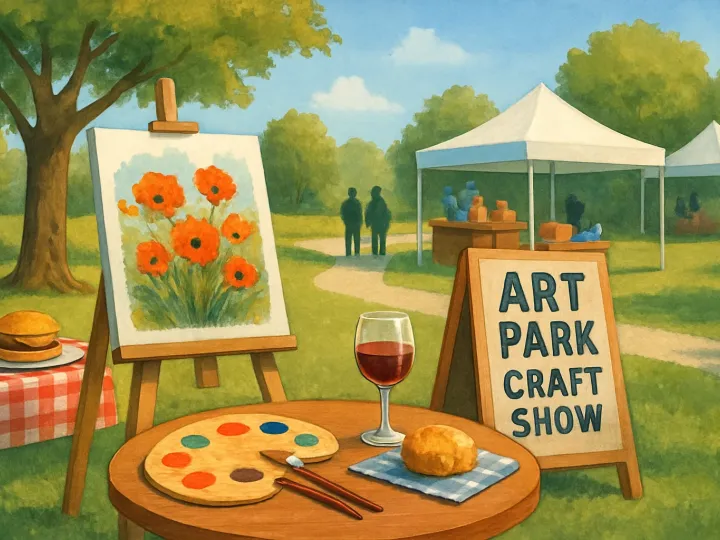 Original JustKansas illustration for Annual Art in the Park and Craft Show