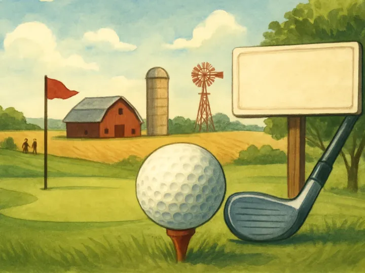 Original JustKansas illustration for Annual Chase County Days Golf Tournamnet