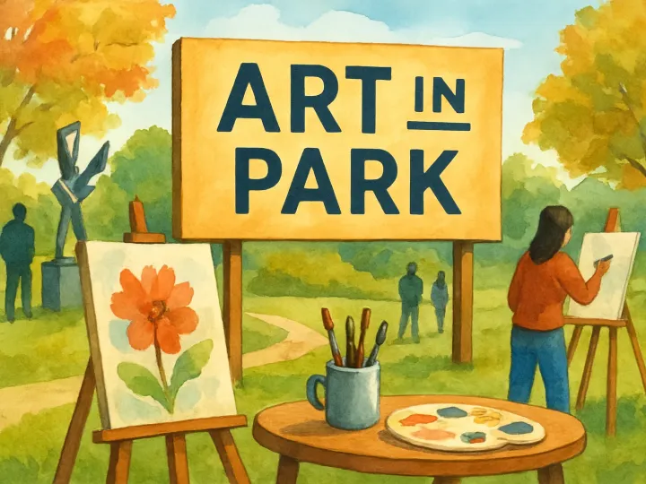 Original JustKansas illustration for Art in the Park