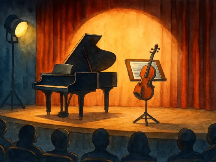 Original JustKansas illustration for Faculty Showcase Recital
