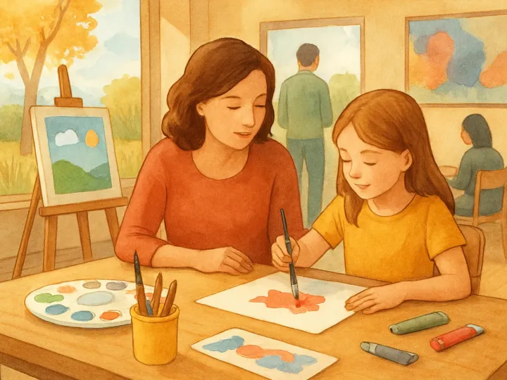 Original JustKansas illustration for Family ArtVenture: Art-School in Partnership with Wichita Public Schools and Arts Partners