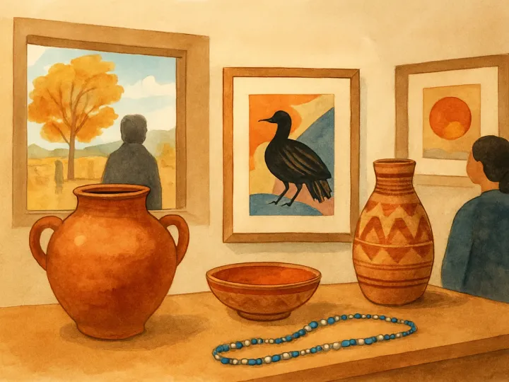 Original JustKansas illustration for Home/Land: Wahzhazhe Artists Speak