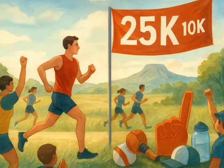 Original JustKansas illustration for Konza 25K and 10K