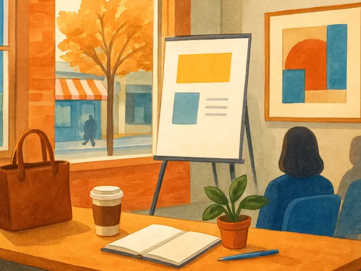Original JustKansas illustration for KU Design Professional Lecture Series: Taylor Downes at Wescoe Hall
