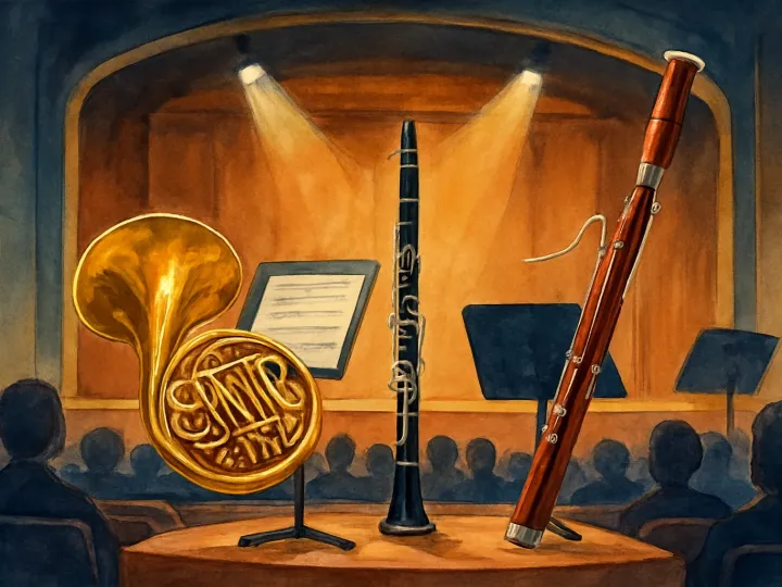 Original JustKansas illustration for Sep 18, 2026: KU Wind Orchestra Chamber Ensembles Concert at Swarthout Recital Hall