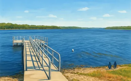 Original JustKansas illustration for Big Hill Lake