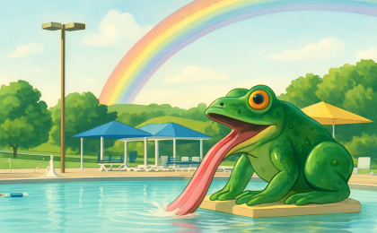 Original JustKansas illustration for Big Hill Splash Aquatic Center