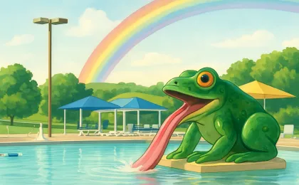 Original JustKansas illustration for Big Hill Splash Aquatic Center