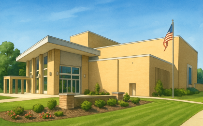 Original JustKansas illustration for Bowlus Fine Arts Center