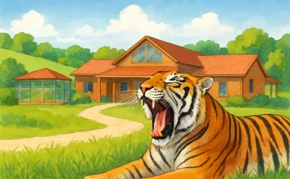Original JustKansas illustration for Cedar Cove Feline Sanctuary & Education Center