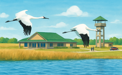 Original JustKansas illustration for Cheyenne Bottoms Refuge